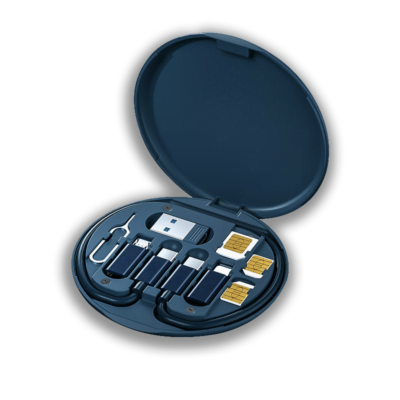 ChargeBox Pro: 6-in-1 Multifunctional Charging Adapter & Portable Storage Solution